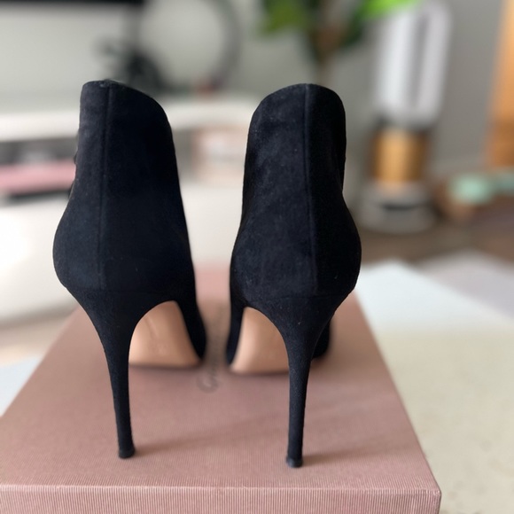 GIANVITO ROSSI Vamp 105mm Black Suede Ankle Boots (size 40) - Picture 6 of 9